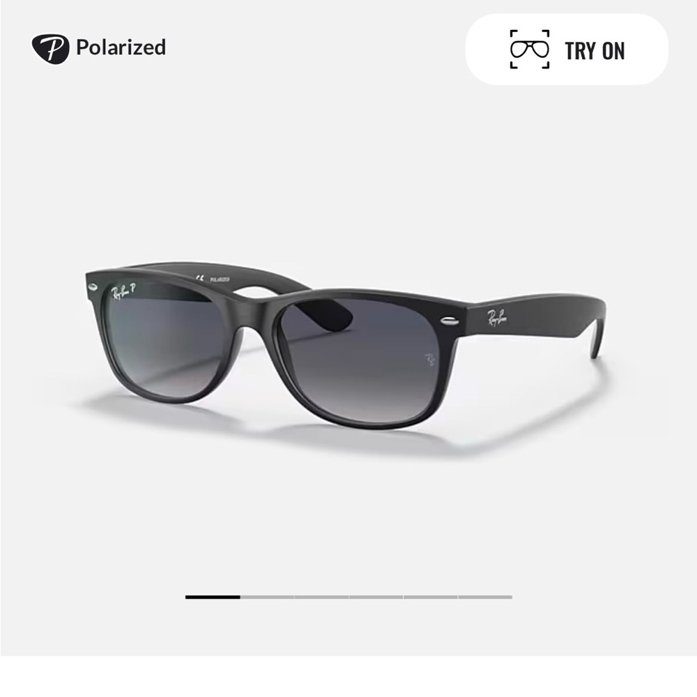 Used, Ray-Ban New Wayfarer, Black Polarized